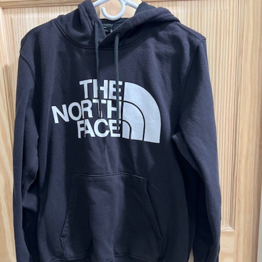 The North Face Hoodie Mens‎ Small Black Good Half Dome Logo Pullover Fleece